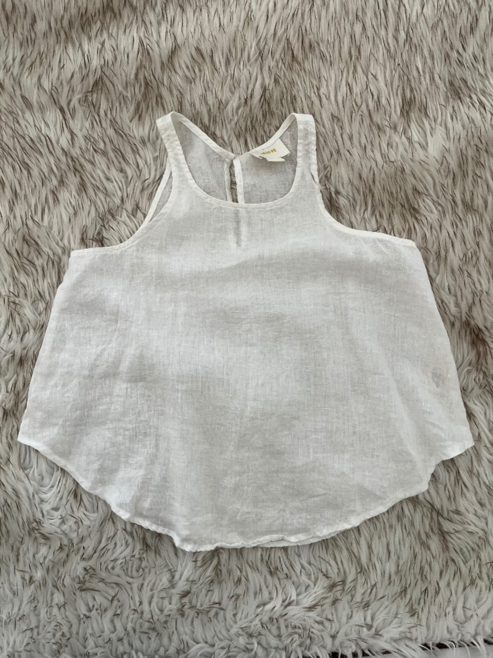 Anthropologie Maeve White 100% Linen Sleeveless Tank Top XS